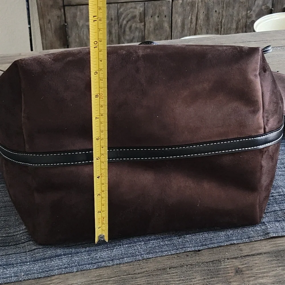 GAP Brown Vegan Suede Bucket Bag.